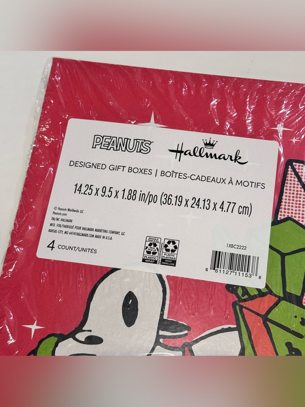 Hallmark Peanuts Gift Boxes - Red and White Packaging